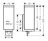 Дозатор жидкого мыла  UNIVERSAL RECTANGULAR 42610000:Чертеж 