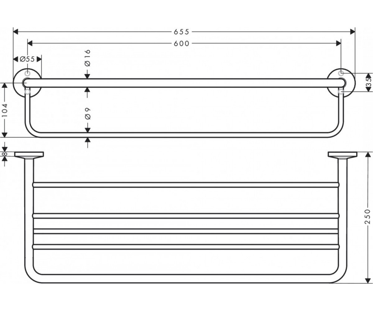 Вешалка с полкой  UNIVERSAL CIRCULAR 42843700:Чертеж 