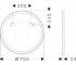 XARITA LITE S дзеркало 70см з LED підсвічуванням  54979700:Чертеж 