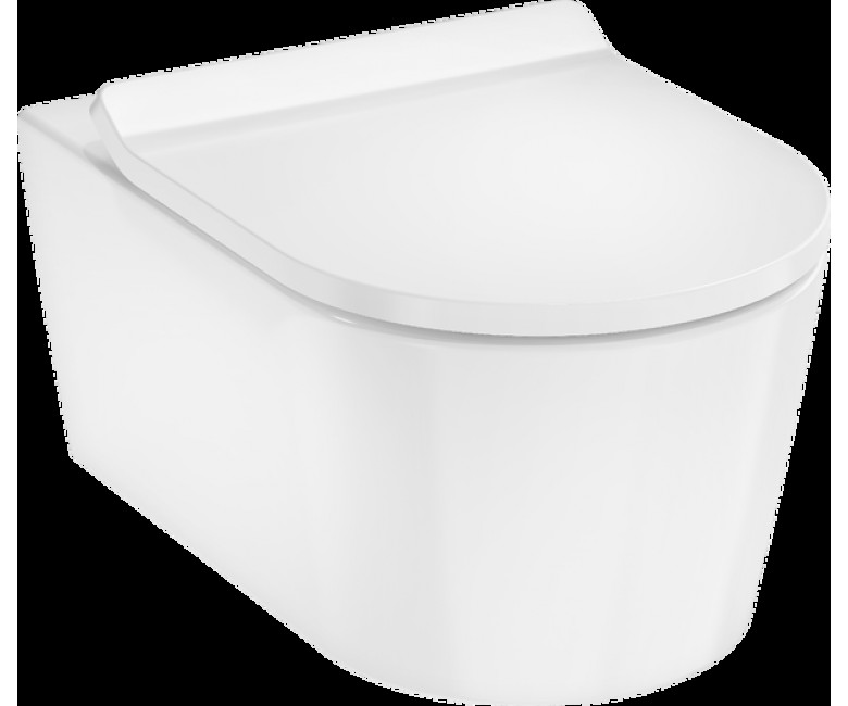 Підвісний блок ELU PURA S 54*36,6 см AquaHelix Flush, в комплекті з тонкими сидіннями з функціями SoftClose і QuickRelease HANSGROHE  60344450 60344450