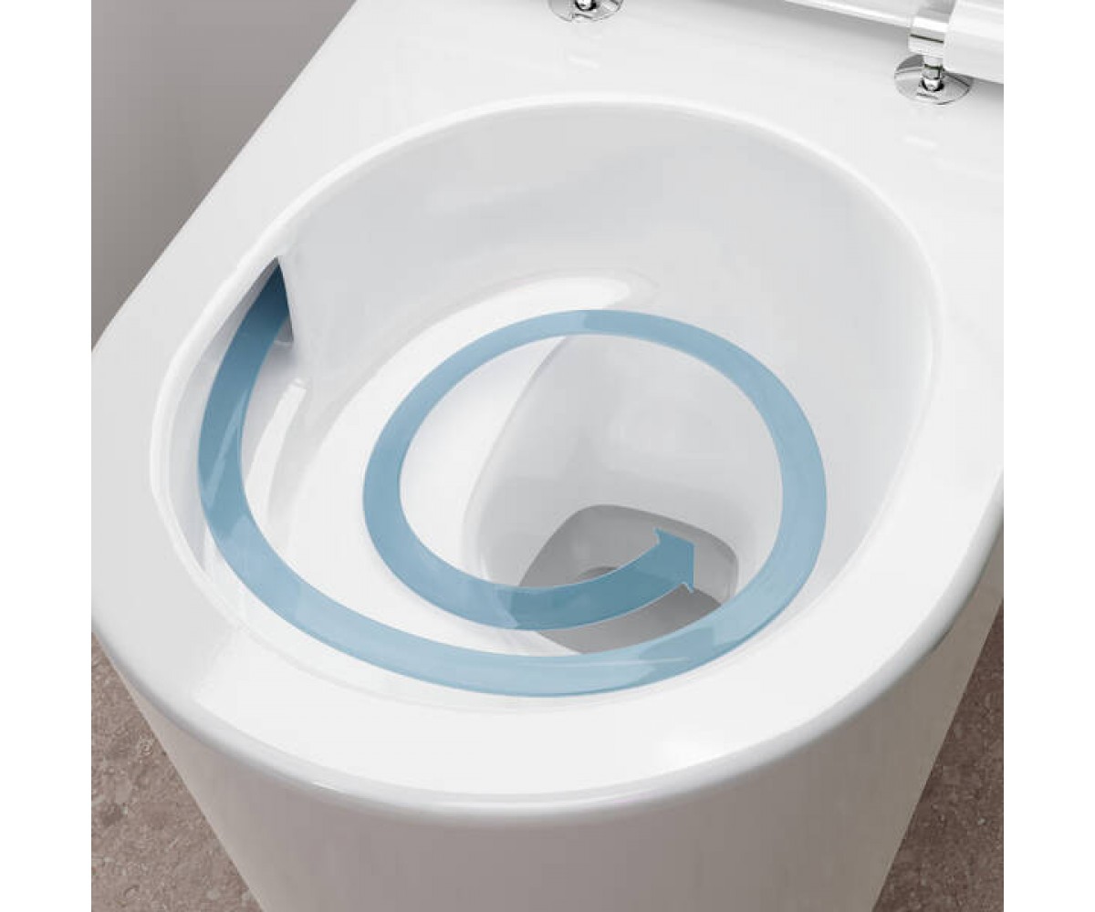 ELU PURA S унітаз підвісний 54*36,6см AquaHelix Flush, в комплекті з сидінням Slim з функцією SoftClose and QuickRelease  603444