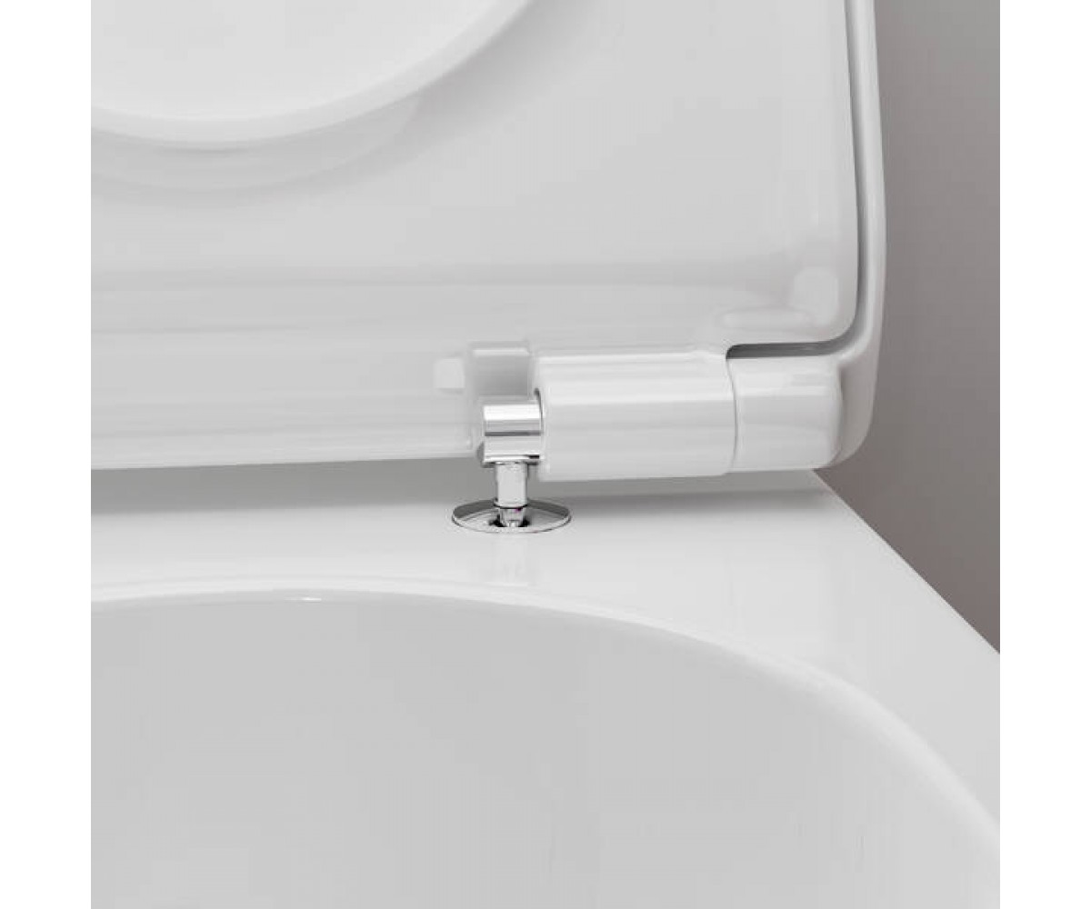 ELU PURA S унітаз підвісний 54*36,6см AquaHelix Flush, в комплекті з сидінням Slim з функцією SoftClose and QuickRelease  603444