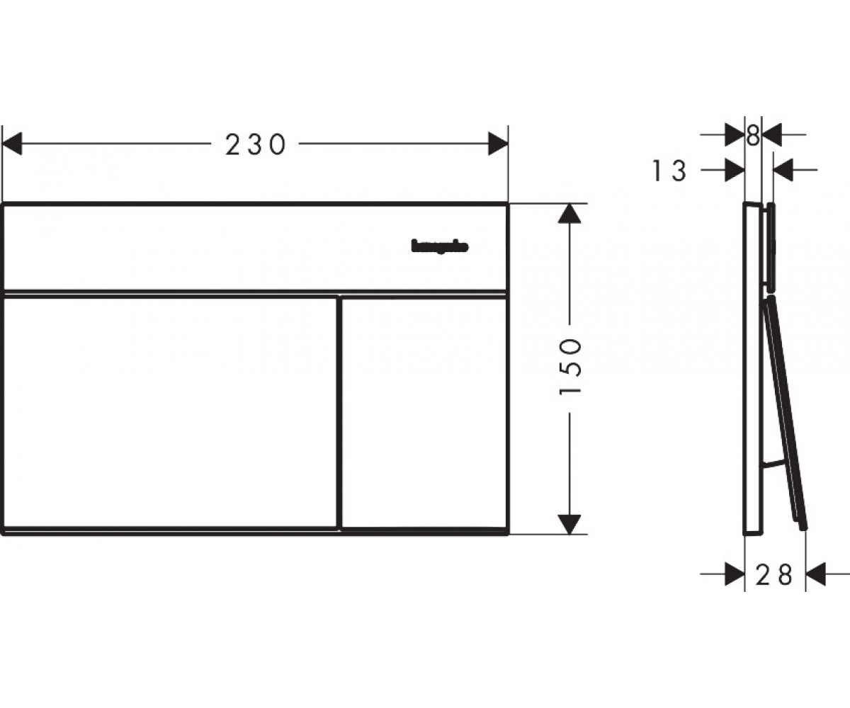 IFRAME ELEMENT E змивна клавіша, шліфованна бронза  66003140:Чертеж 