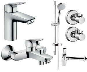 Комплект змішувачів 5 в 1 HANSGROHE LOGIS 100 711714511