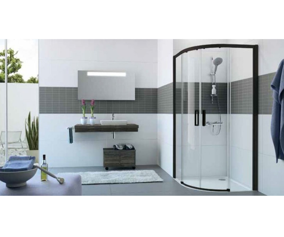 Угловая кабинка 90х90 см  CLASSICS 2 BLACK C25502.123.321:Фото 2
