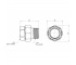 Сгон американка Icma 1 1/4 прямой №818  85818AG06:Чертеж 