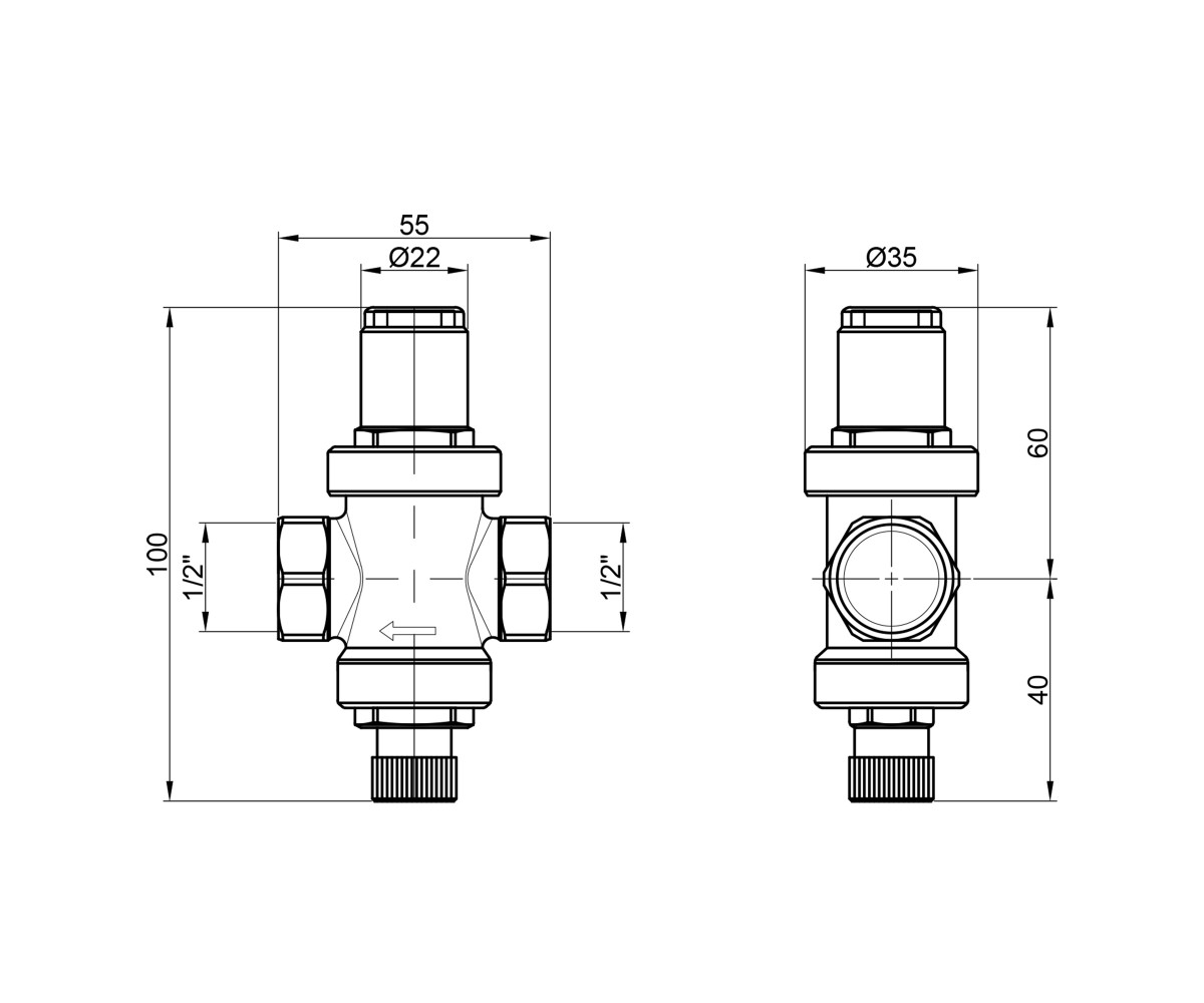Редуктор Icma 1/2 №247  91247AD06:Чертеж 
