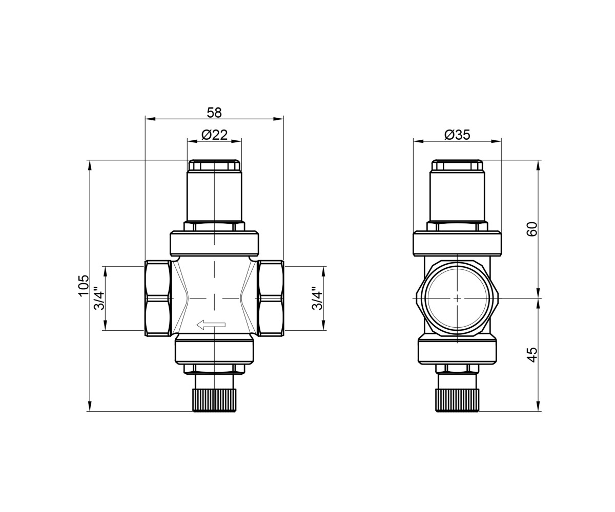 Редуктор Icma 3/4 №247  91247AE06:Чертеж 