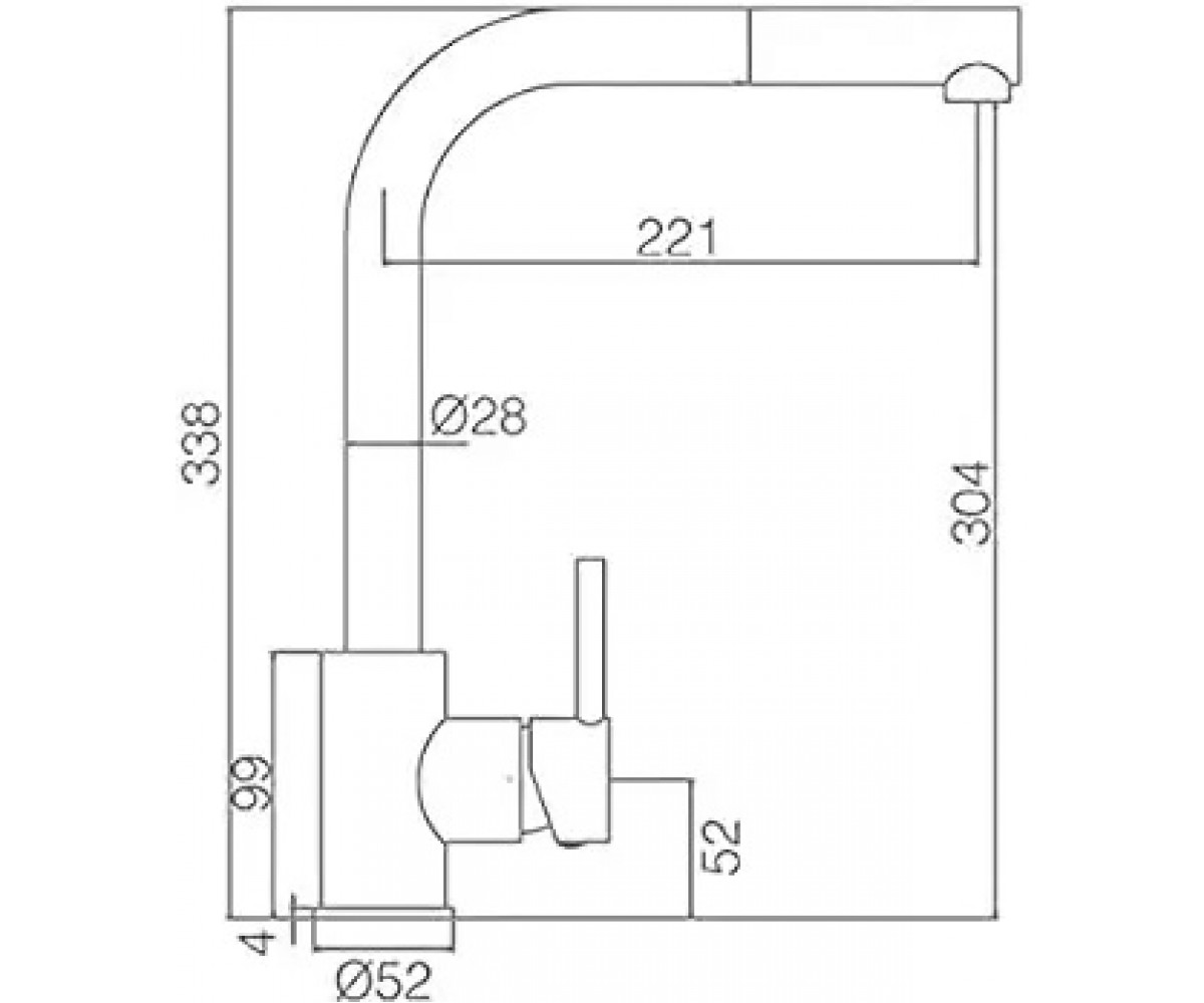 Смеситель с выдвижным изливом  GCE006/AC:Чертеж 