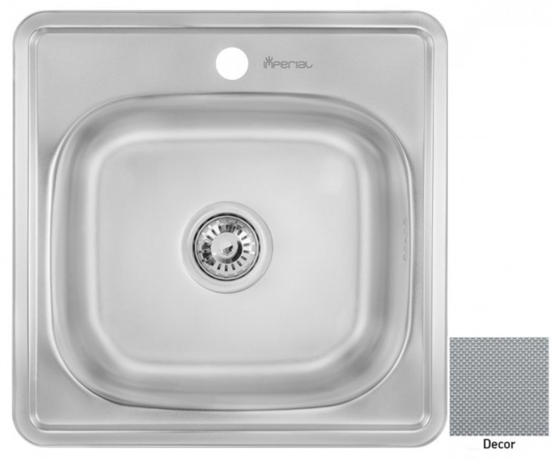 Мийка квадратна IMPERIAL  4848 0.6 DECOR 160 4848 0.6 DECOR 160