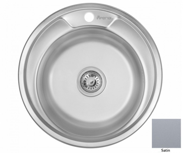 Кухонна мийка IMPERIAL  490-A 0.6 SATIN 160 490-A 0.6 SATIN 160