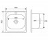 Кухонная мойка  5050 0.6 DECOR 180:Чертеж 