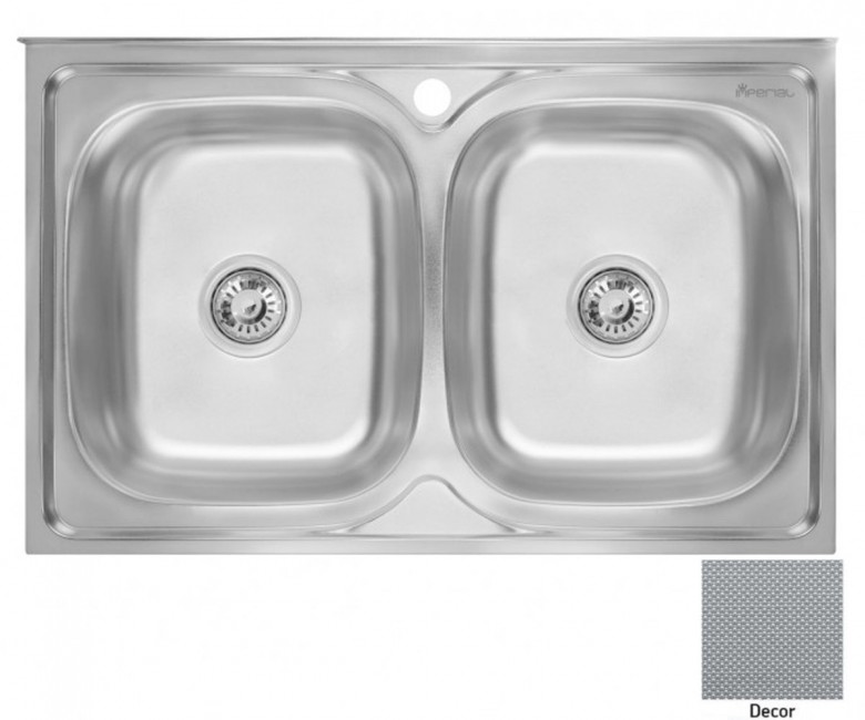 Двойная мойка IMPERIAL  5080 0.8 DECOR 2X 180 5080 0.8 DECOR 2X 180