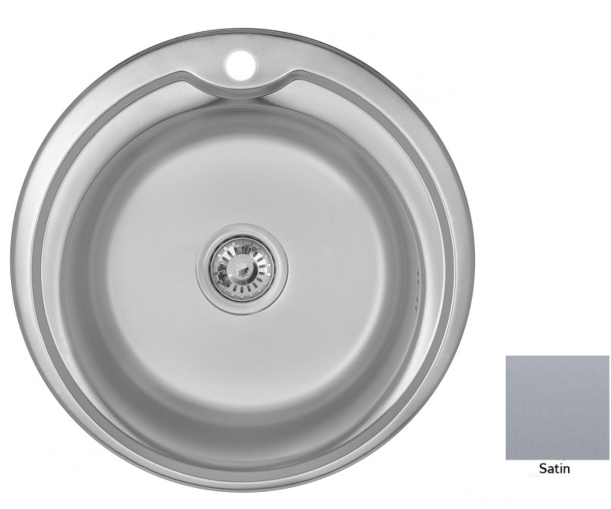 Мийка кругла сталева IMPERIAL  510-D 0.6 SATIN 180 510-D 0.6 SATIN 180