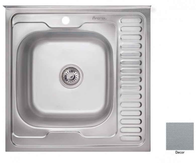 Накладна мийка IMPERIAL  6060-L 0.6 DECOR 160 6060-L 0.6 DECOR 160