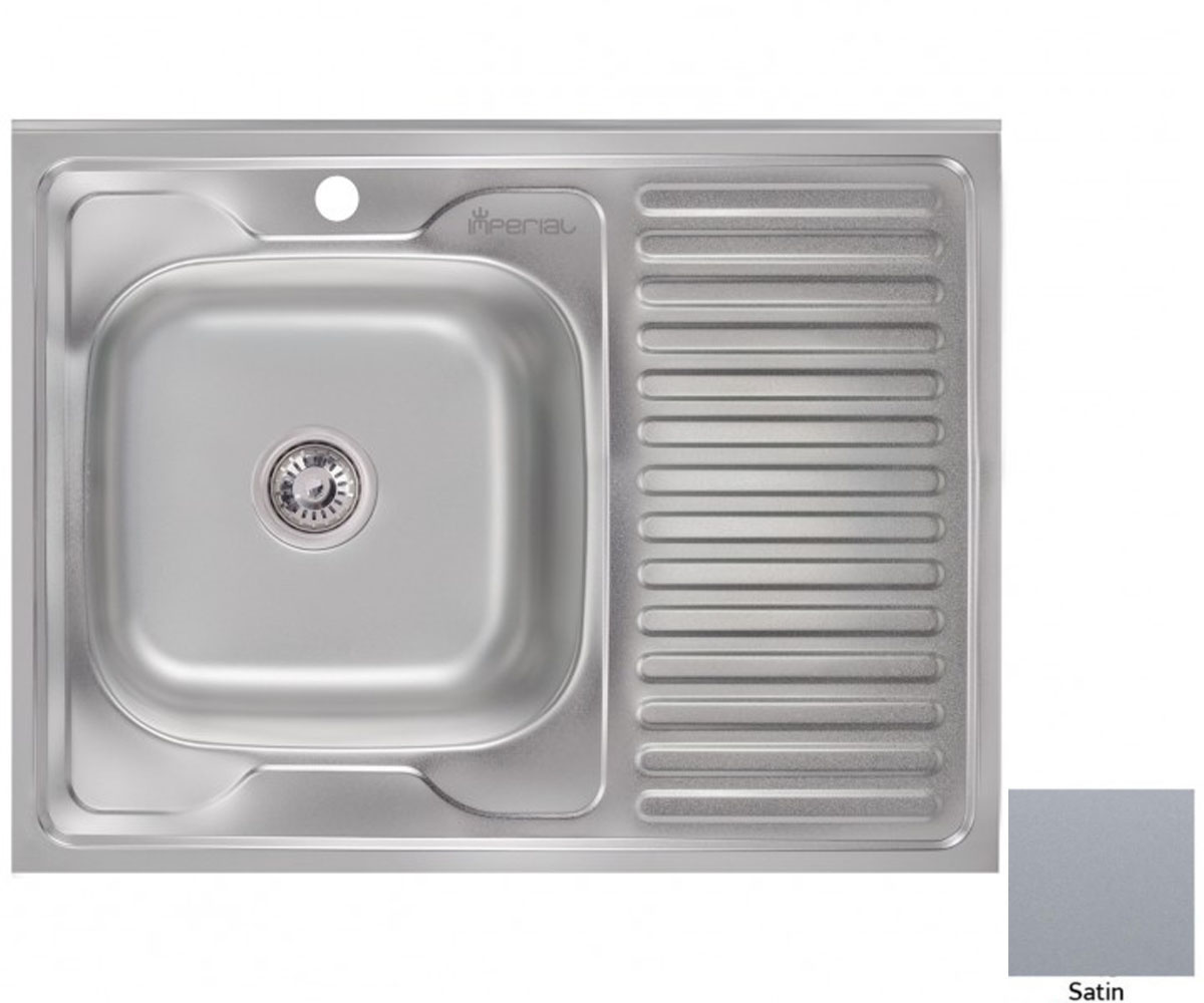Матова кухонна мийка IMPERIAL  6080-L 0.6 SATIN 180 6080-L 0.6 SATIN 180
