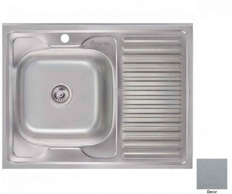 Мойка с крылом IMPERIAL  6080-L 0.8 DECOR 180 6080-L 0.8 DECOR 180
