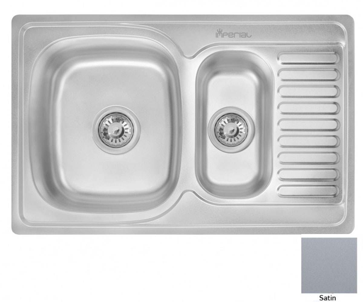Мийка сталева IMPERIAL  7850 0.8 SATIN 2X 180 7850 0.8 SATIN 2X 180