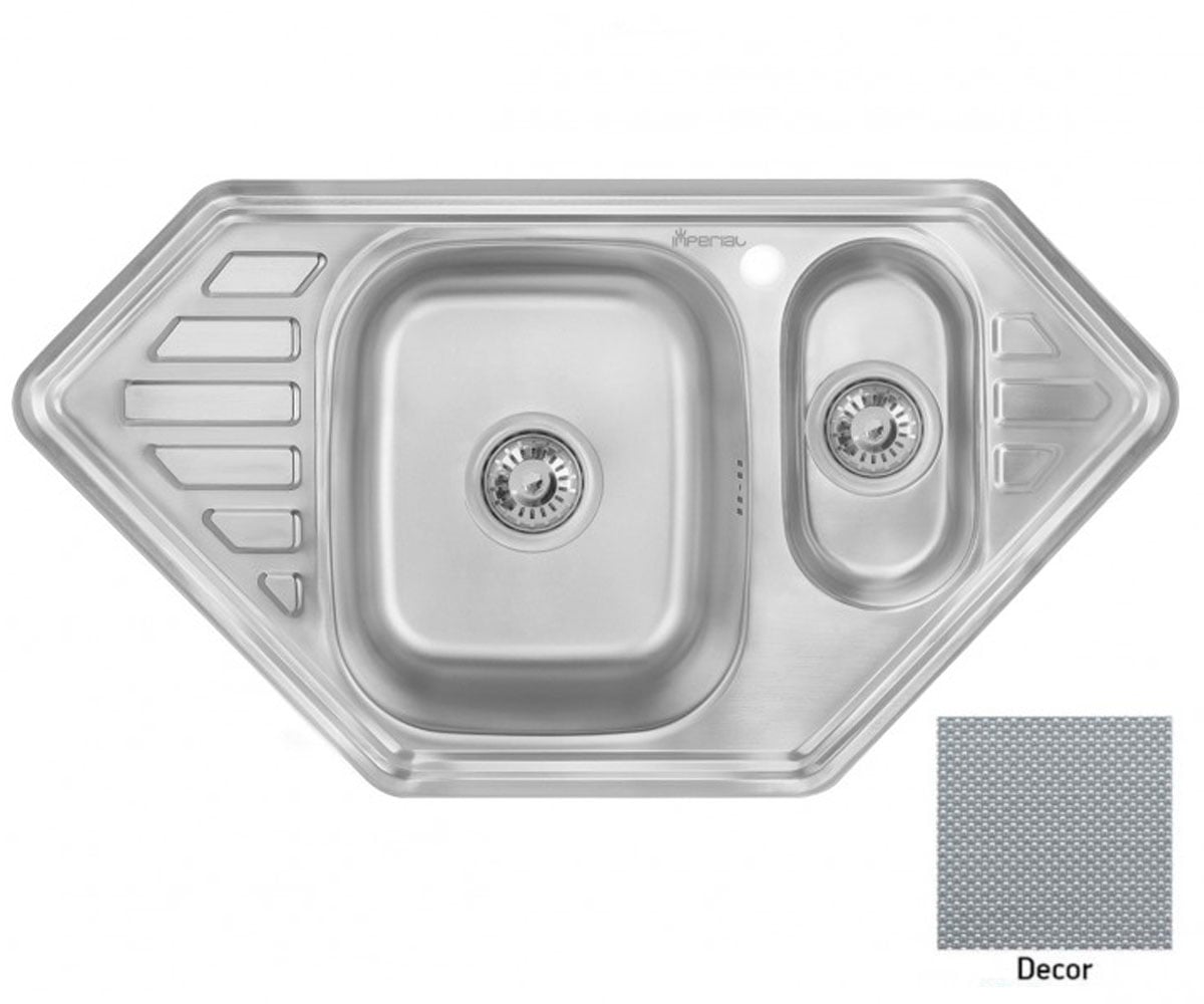 Мийка для кухні врізна IMPERIAL  9550-C 0.8 DECOR 2X 180 9550-C 0.8 DECOR 2X 180
