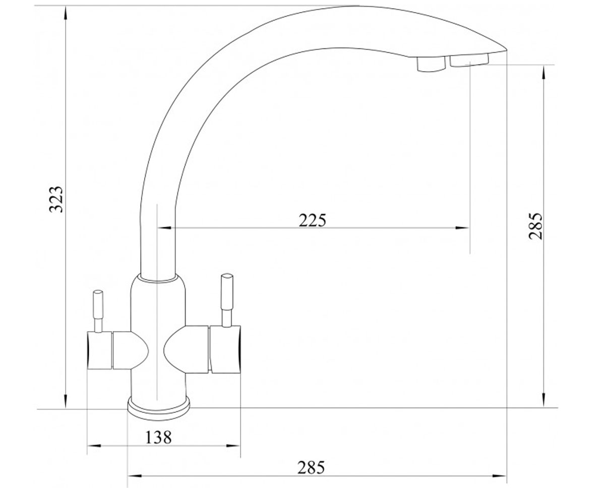 Смеситель на две воды  IMP3101311:Чертеж 