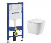 Набір інсталяційний: DOBRY унітаз twist, сидіння duroplast +458.103.00.1 DUOFIX Basic інсталяція для унітазу, без клавіші IMPRESE  C06802203+458.103.0