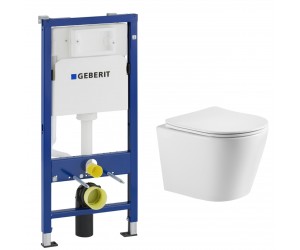 Набір інсталяційний: DOBRY унітаз twist, сидіння duroplast +458.103.00.1 DUOFIX Basic інсталяція для унітазу, без клавіші IMPRESE  C06802203+458.103.0