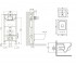 Подвесной унитаз с инсталляцией  KUBIK C06810203+I8120:Чертеж 