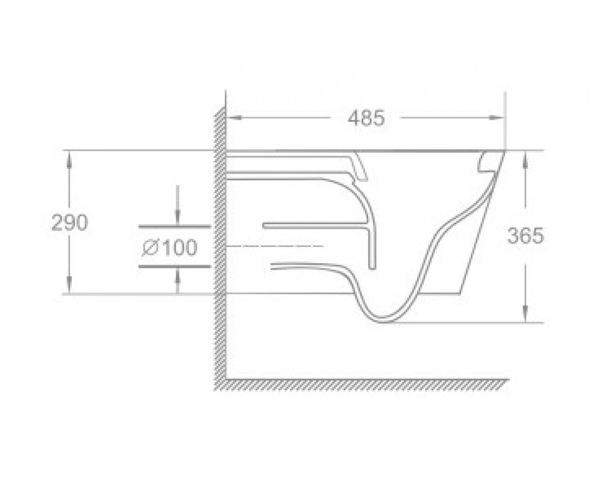KUBIK унитаз подвесной (48,5*34*36,5 см, twist, сиденье duroplast)  C06810233TW:Фото 2