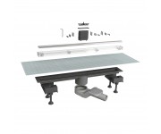 I-FLOW C лінійний трап 600мм, з решіткою під плитку, хром IMPRESE  D12860001C