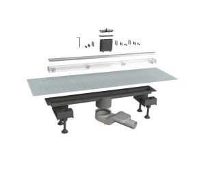 Сходи I-Flow C line 600мм, з решіткою під плиткою, хром IMPRESE  D12860001C