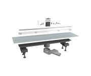 Сходи I-Flow C line 800мм, з решіткою під плиткою, хром IMPRESE  D12880001C
