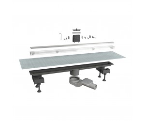 Сходи I-Flow C line 800мм, з решіткою під плиткою, хром IMPRESE  D12880001C