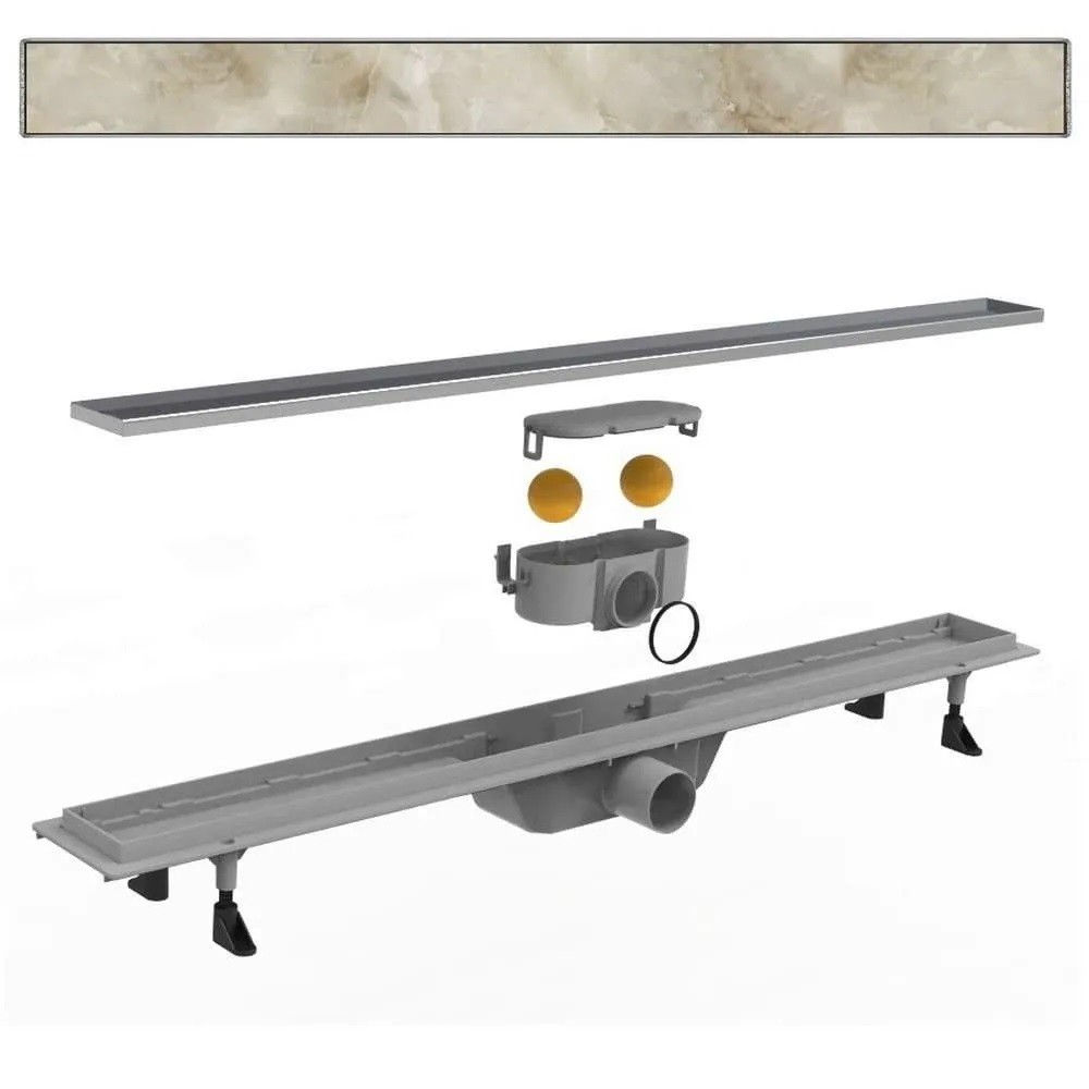Душевой канал с цельной решеткой  D44800T:Фото 3