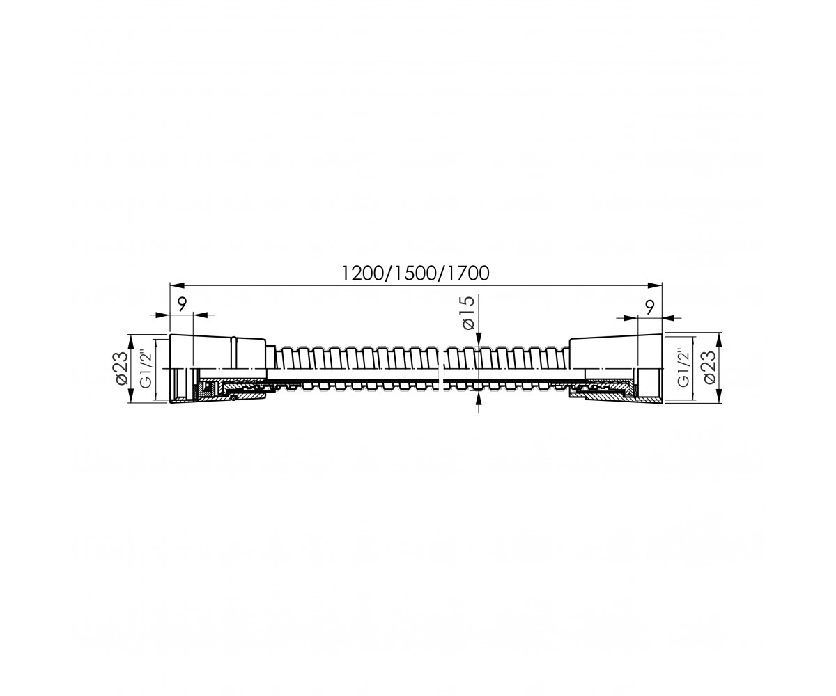 Шланг душевой  F03600101SD:Чертеж 
