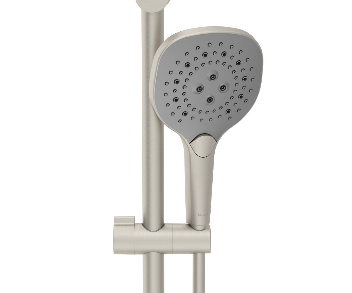 BILOVEC душовий гарнітур (лійка, штанга, шланг PVC), брашований нікель  BILOVEC F03800906AB:Фото 2