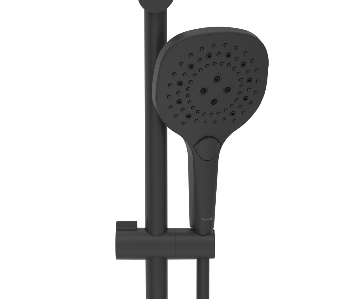 BILOVEC душовий гарнітур (лійка, штанга, шланг PVC), чорний матовий  BILOVEC F03800910AB:Фото 2