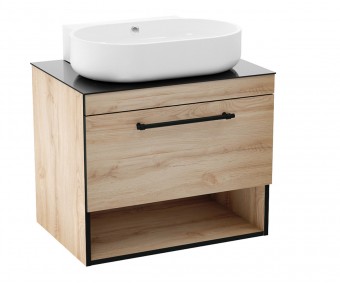 Тумба с раковиной 71 см BLACK EDGE F32117OK