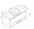 Тумба с раковиной 91 см  BLACK EDGE F32119W:Чертеж 