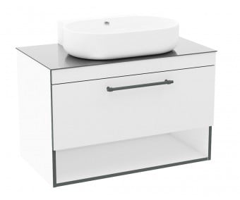 Тумба з раковиною 91 см BLACK EDGE F32119W