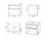 Подвесная тумба с раковиной  BLATNA F32708DR:Чертеж 