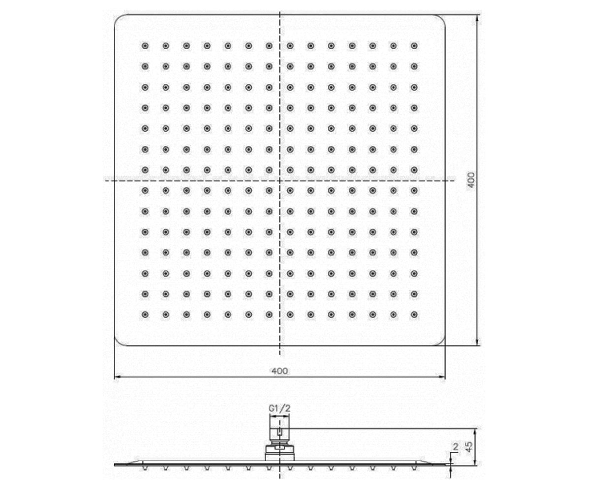 Верхний душ  SQ400SS2:Чертеж 