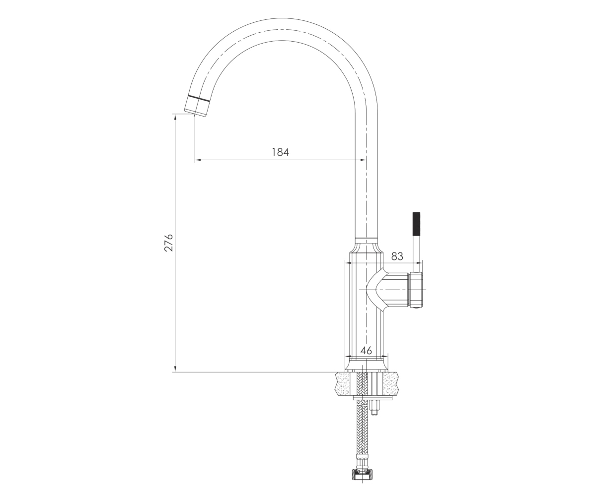 Кухонный смеситель  BRENTA ZMK081906150:Чертеж 