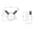 Крючок двойной  BRENTA ZMK081906210:Чертеж 