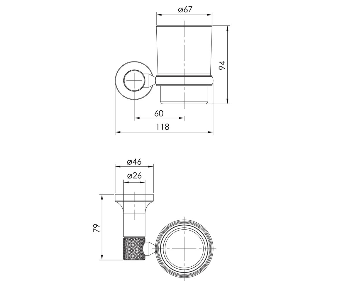 Подвесной стакан  BRENTA ZMK091908230:Чертеж 
