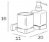 Стакана и дозатор для мыла  LEA A1810D CR 21:Чертеж 