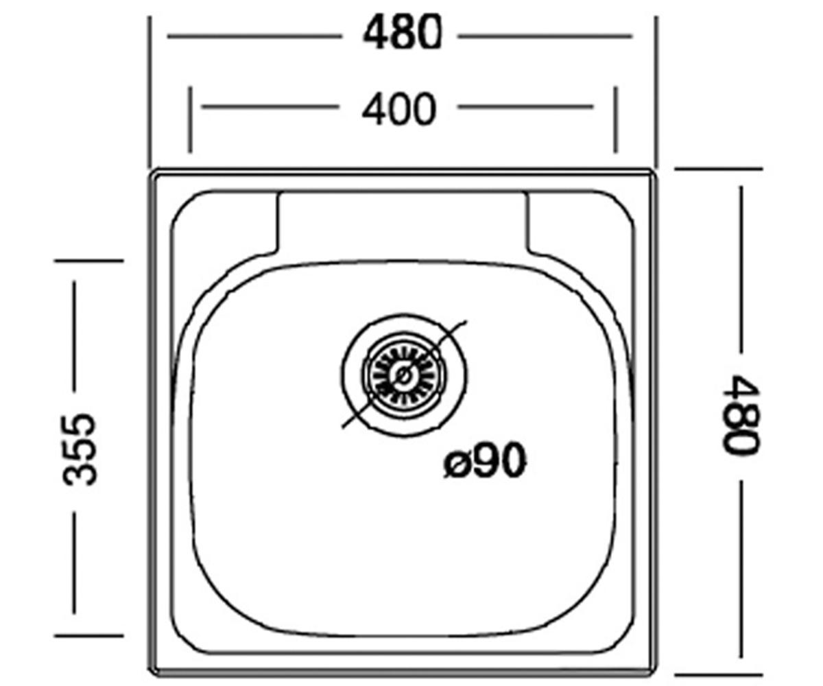 Мойка для кухни  ECD 309:Чертеж 