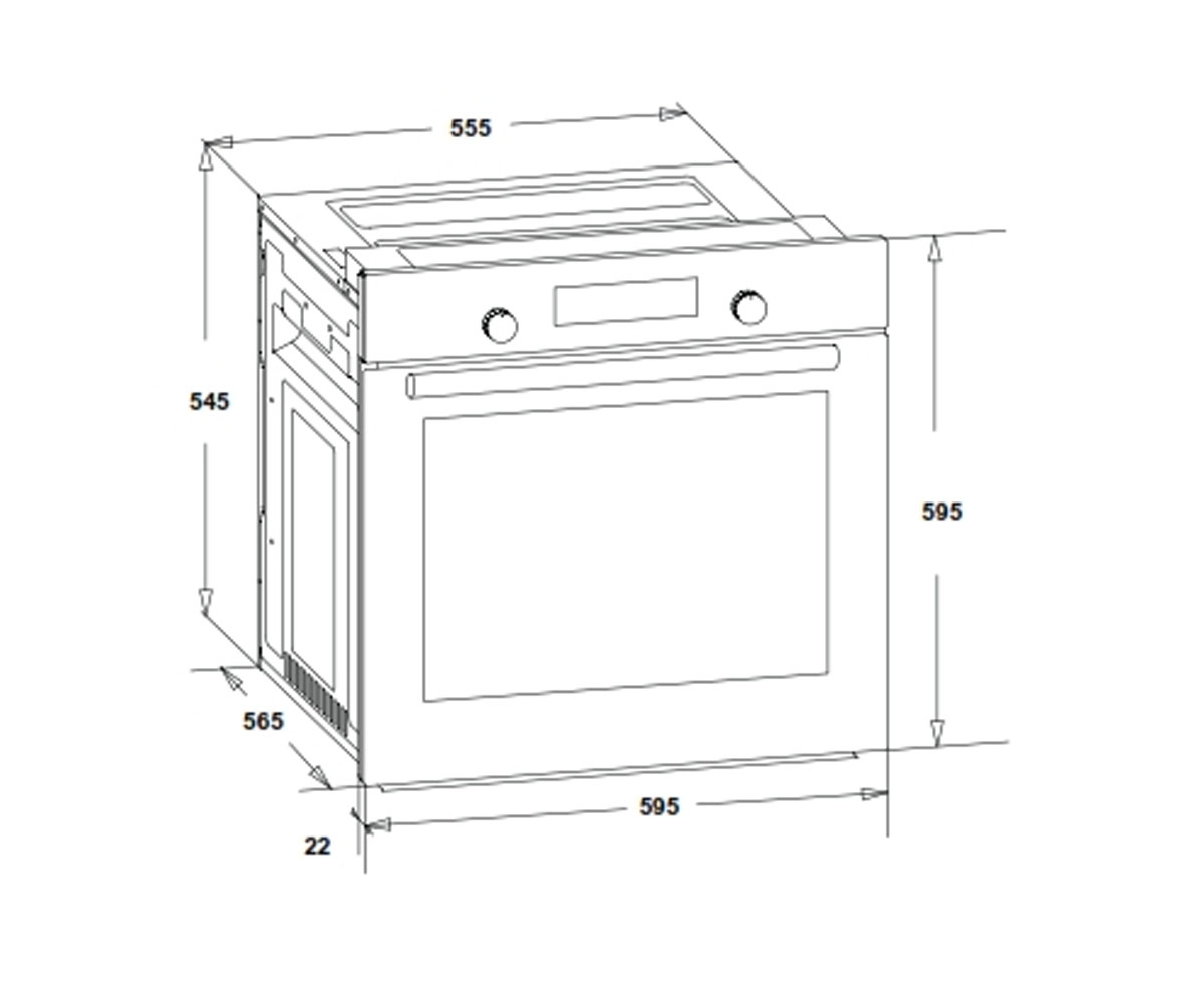 Духовой электрический шкаф  HK 460 WH:Чертеж 