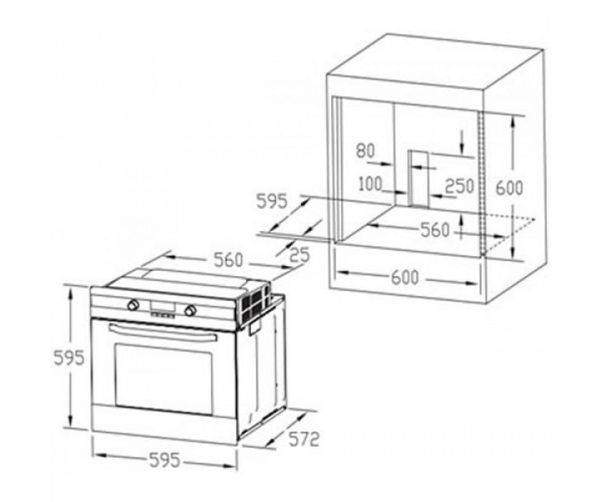 Духовой шкаф  HQ 870 WH/2:Чертеж 