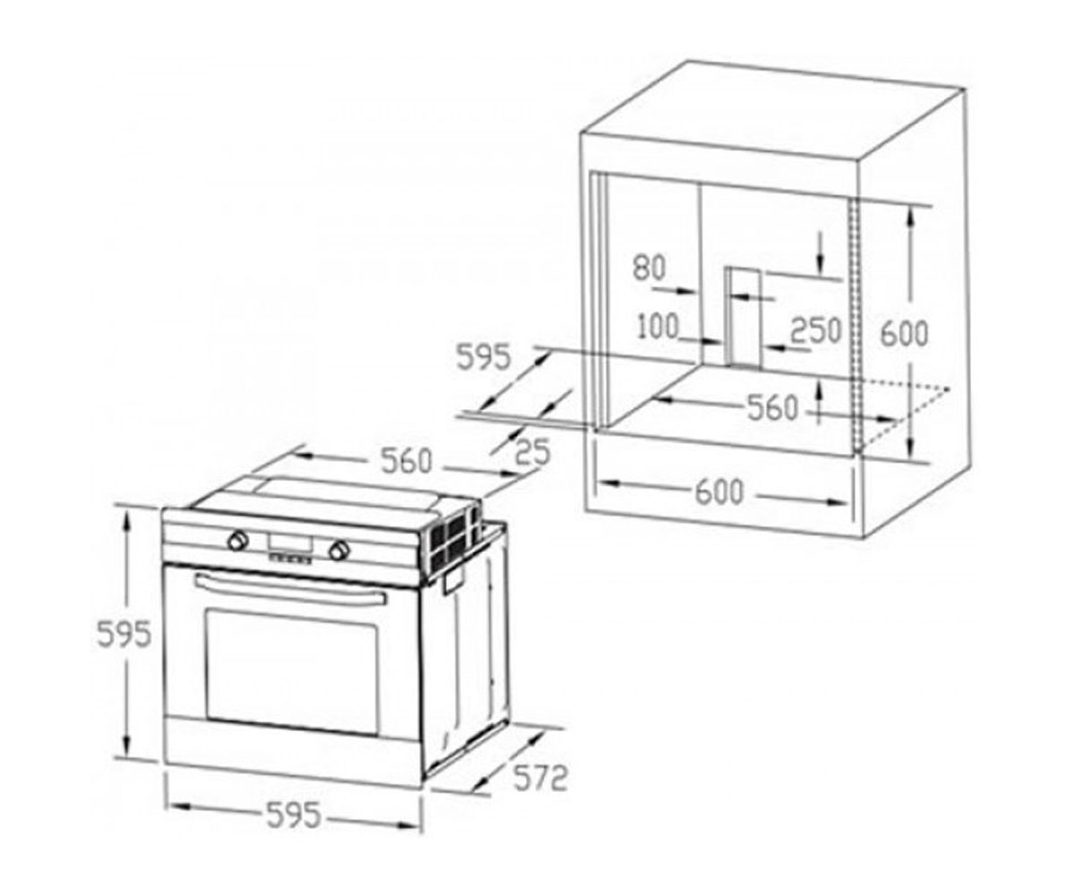 Встраиваемая духовка  HQ 880 WH/2:Чертеж 