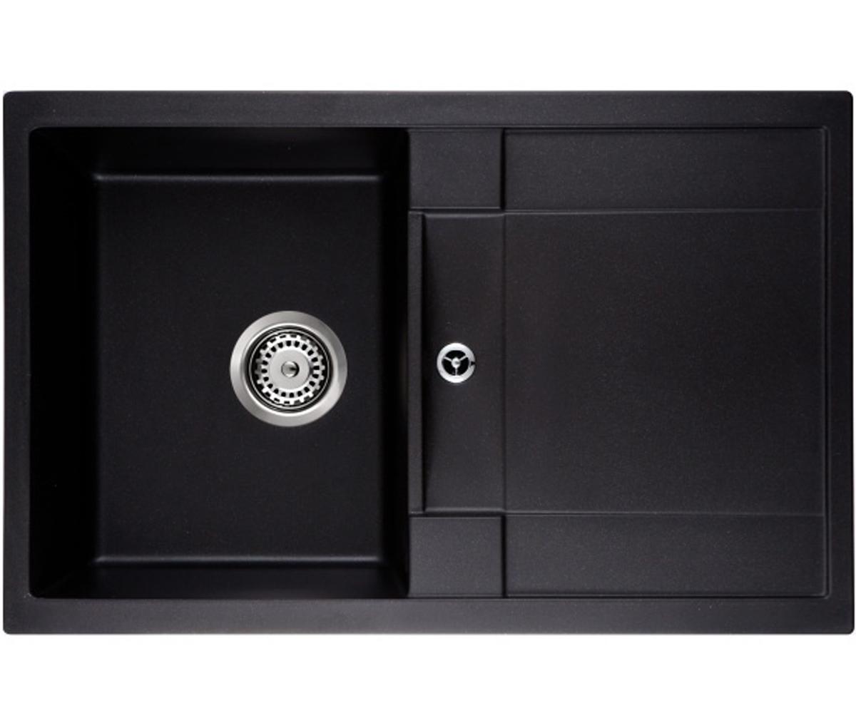 Кухонна мийка з крилом INTERLINE LOTUS LOTUS BLACK LOTUS BLACK